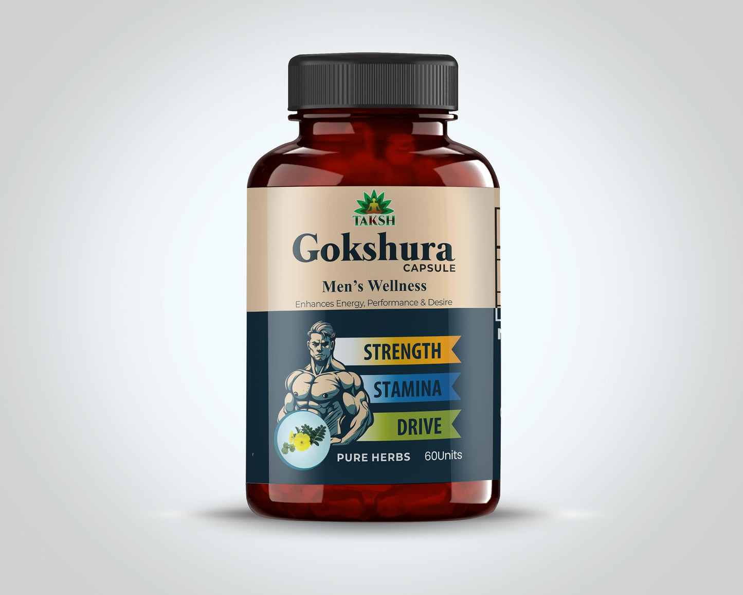 Taksh Gokshura Extract Capsule | Men's Wellness | Tribulus Terrestris | Enhances Immunity Boosting and Strength