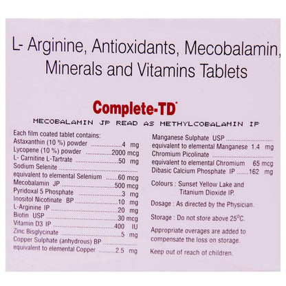 Complete-TD - Blister Pack of 15 Tablets