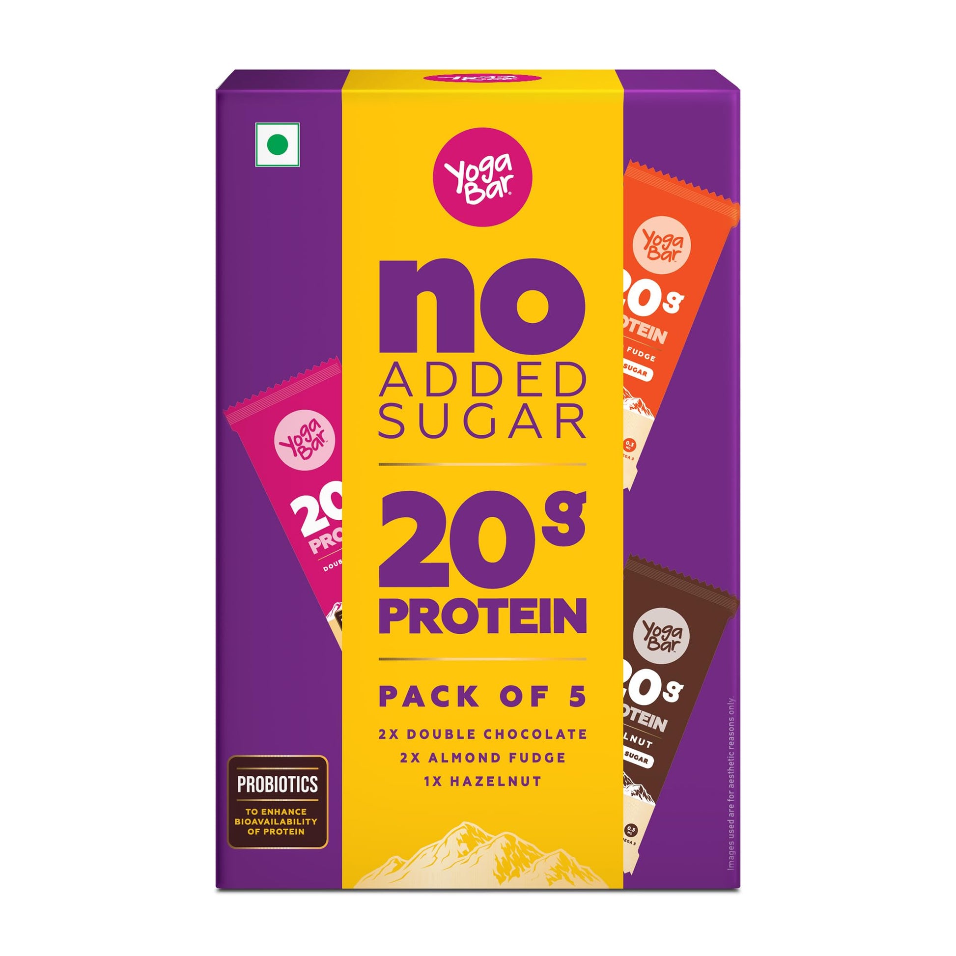 Yogabar Protein Bar Variety Box - ( Pack of 5 Bars ) | Dark Chocolate F- image 9