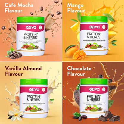 OZiva Protein & Herbs for Women (Cafe Mocha) I Manage Weight, Energy &- image 5