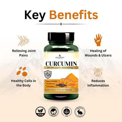 Deep Ayurveda Curcumin Vegan Capsules