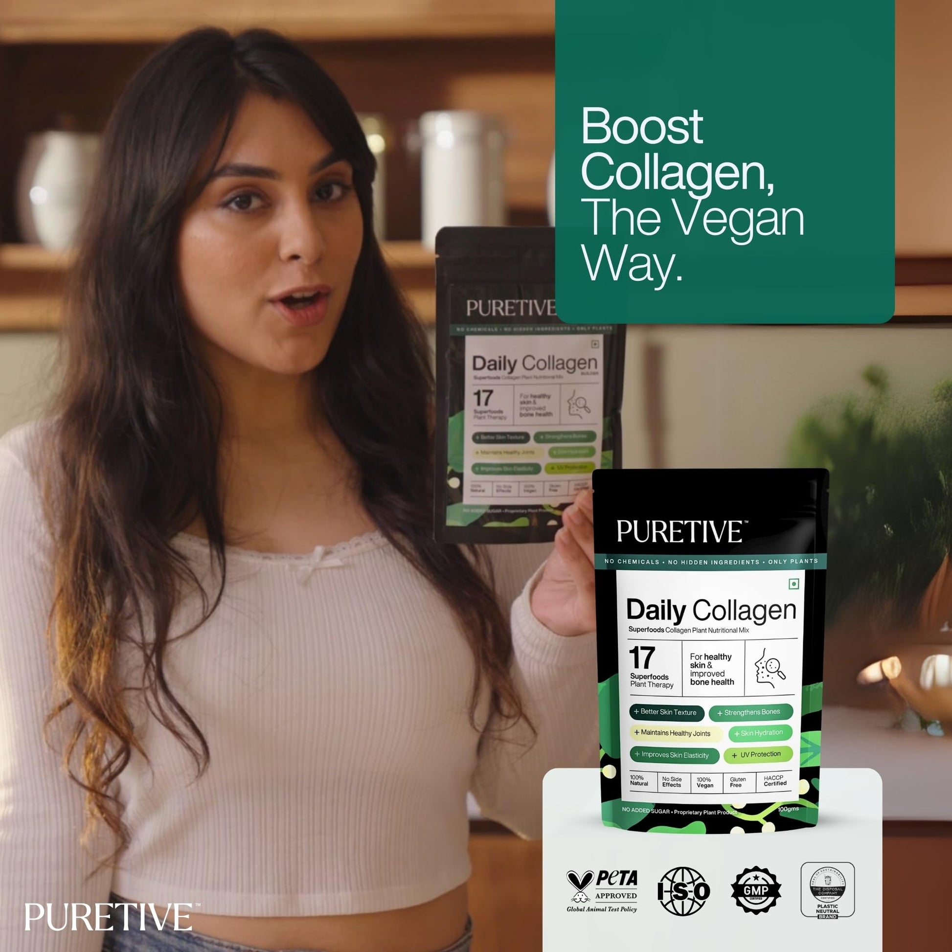 Puretive Daily Collagen Supplement | Plant Based Nutritional Mix | For- image 2