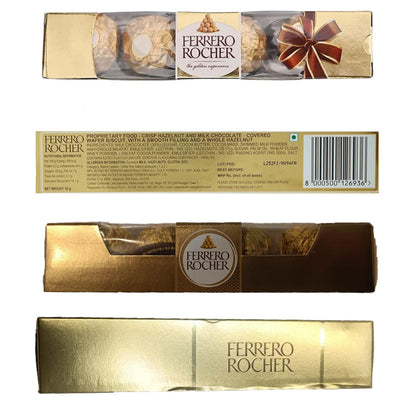 Peacock Rakhi Gift for Brother with Chocolate Gift Combo, Rakhi with Ferrero Rocher Chocolate for Bhaiya, Kids Boy, Rakhi Set of 1, Single Rakhi with Greeting Card, Tilakk Set