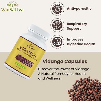 VanSattva Vidanga Capsule – 60 Caps, 650mg each