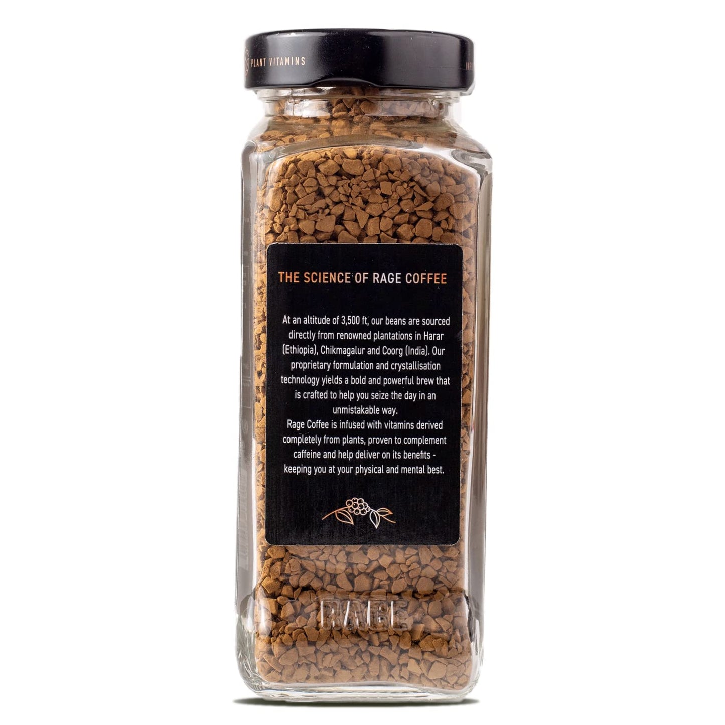 Rage Coffee Original Coffee Blend 100% Pure Arabica Beans | Instant Coffee for Smooth Aroma & taste, Hot and cold coffee) (Original Unique Blend, 200g)