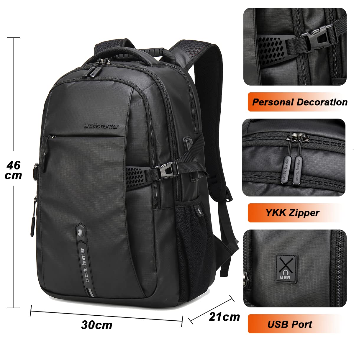 Arctic Hunter Backpack for Men Women 30L Office Travel Laptop Backpack- image 2
