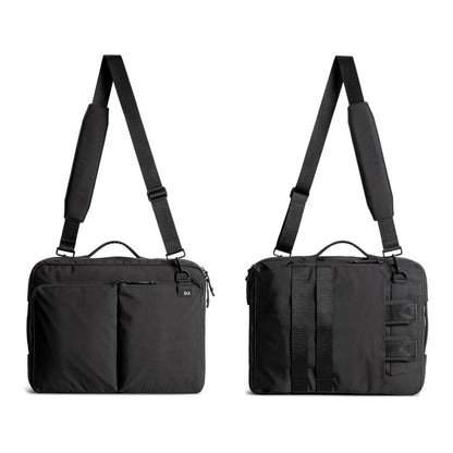 DailyObjects Pivot Convertible Briefpack Bag (16L) |Unisex|Fits 13/14/15.6 inch Laptop/Macbook Pro/Air|Lightweight|Stylish Backpack|Office/Daily Use/Travel|Multi Pocket|Adjustable Strap-Black