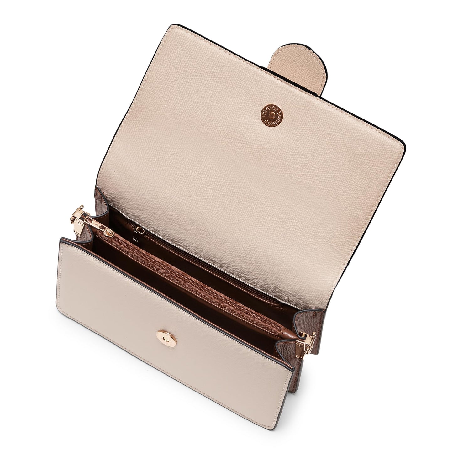 Miraggio Women Adrianne Sling Bag With Adjustable & Detachable Broad Strap |Casual Sling Bags Stylish | Structured Crossbody Bag, Beige