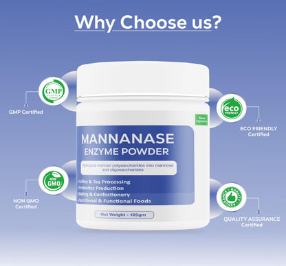 Bioven Ingredients Mannanase Enzyme, Non-GMO, Dietary Supplements/Food and Beverages, Broad pH Range of Activity, Excellent Thermostability, Hydrolyse Mannan, No Filters/Binder