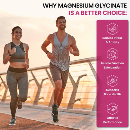 NATURYZ Triple Strength Magnesium Glycinate 2000mg & Calming Herbs for Men & Women | Chamomile | Valerian Extract | 100% RDA Magnesium | Supports Nerve Health, Muscle Relaxation & Sleep Quality - 90 Tablets