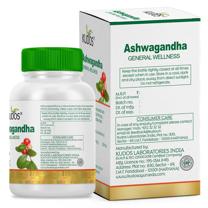Kudos Ashwagandha Tablets - 60 Tablets