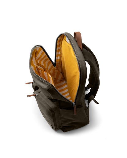 DailyObjects Clove Field Backpack (20L) | Casual Laptop Bag with Luggage Sleeve | Unisex Travel Backpack | Durable Canvas Material | Zippered Compartments with Pockets