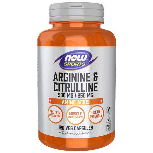 Now Foods Arginine and Citrulline Veg Capsules - 120 Veg Capsules
