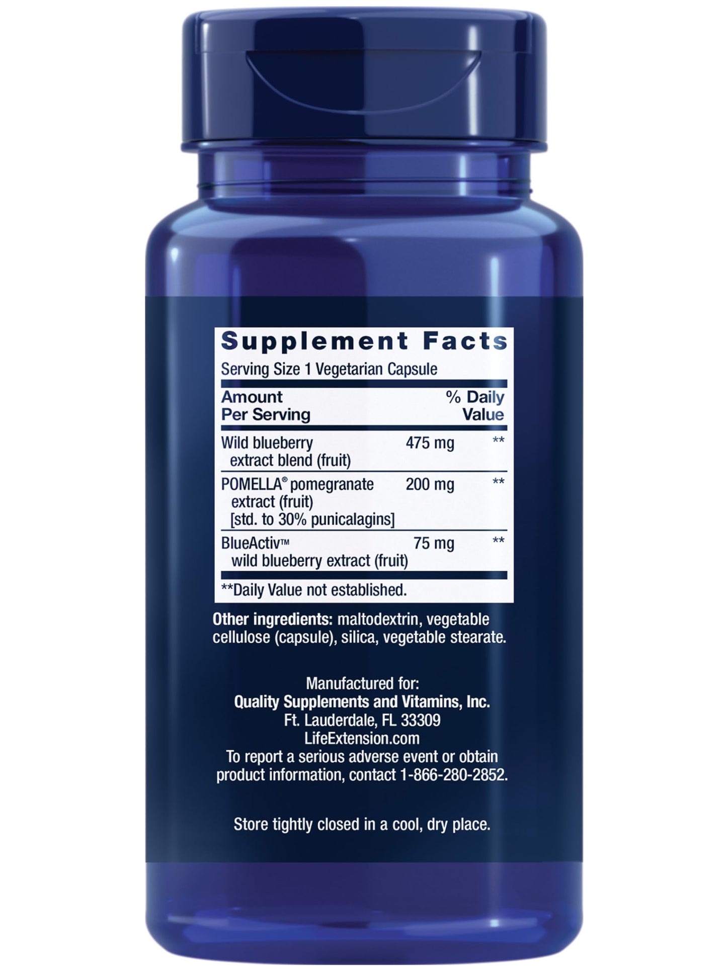 Life Extension Blueberry Extract with Pomegranate, 60 vcaps- image 9