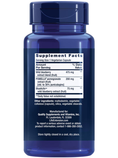 Life Extension Blueberry Extract with Pomegranate, 60 vcaps- image 9