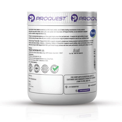 Proquest Nutrition BCAA 5000, 5g BCAAs in 2:1:1 Optimal Ratio (240g, 30 Servings) Salted Watermelon Flavor | Powerful Intra Workout Supplement for Men & Women for Muscle Recovery, Hydration & Endurance