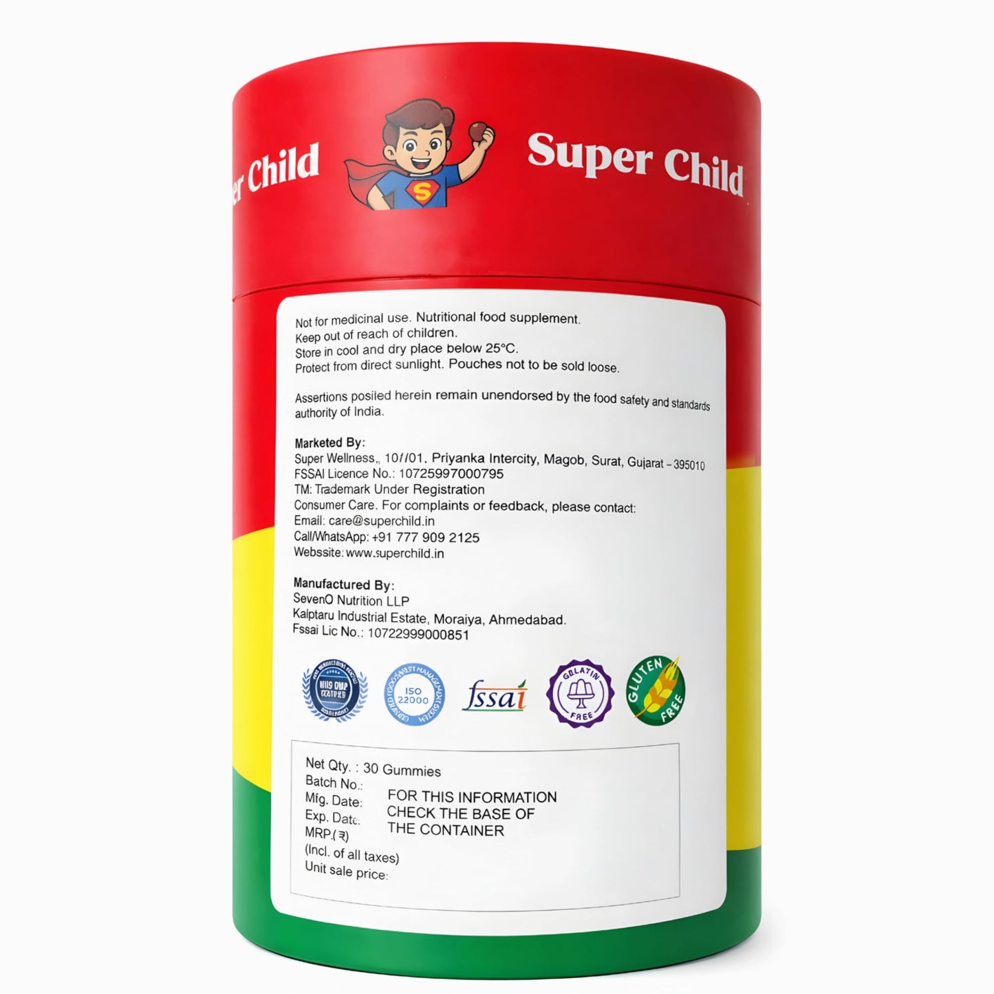 Kids Multivitamin Gummies with DHA | Supports Brain & Immune Health | Essential Vitamins & Minerals | Natural Strawberry Flavour | 30 Gummies | 4+ Years