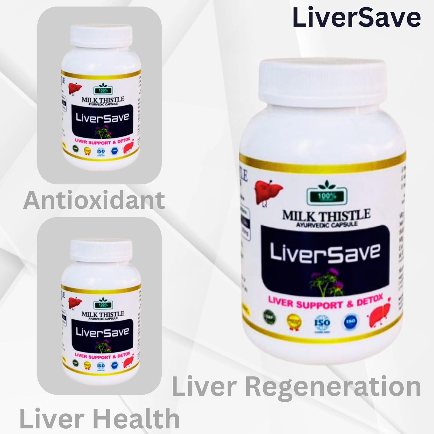 LiverSave Milk Thistle Ayurvedic Capsules | Alcoholic Liver, Support and Detox | Capsule For Detoxification, Digestive Health & Immune Boost