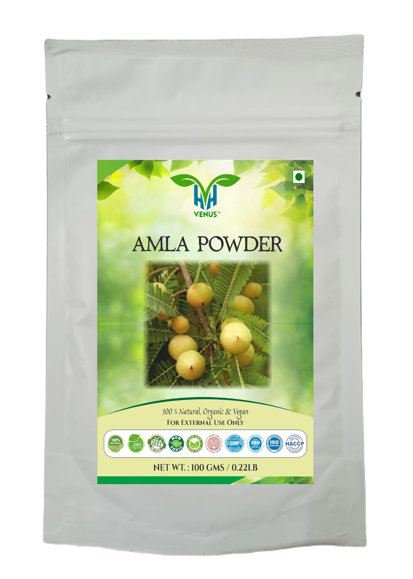 VENUS Unisex Amla Powder For Hair Care | Natural - 100% Ground Phyllanthus Emblica Fruits (100 Grams)
