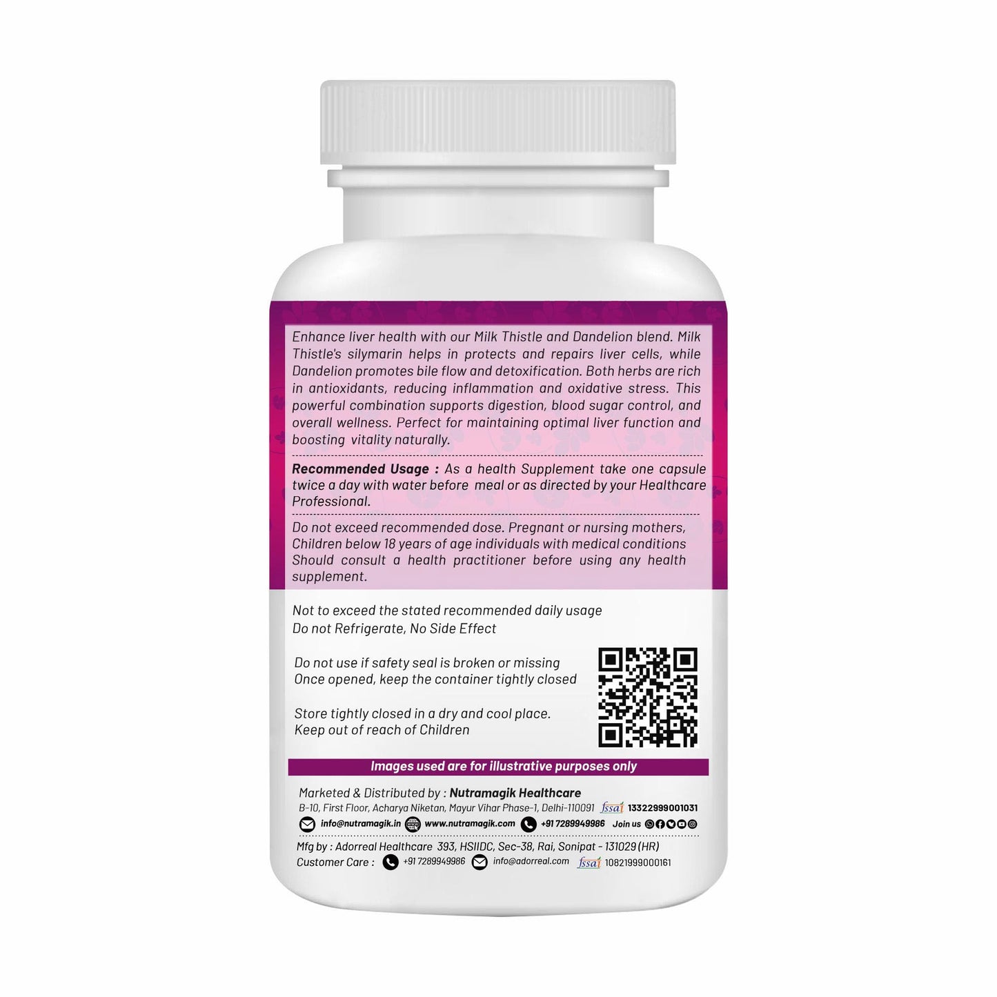 Nutramagik Milk Thistle with Dandelion Root Extract - Detox and Liver Support Blend (60 Capsules, 1)
