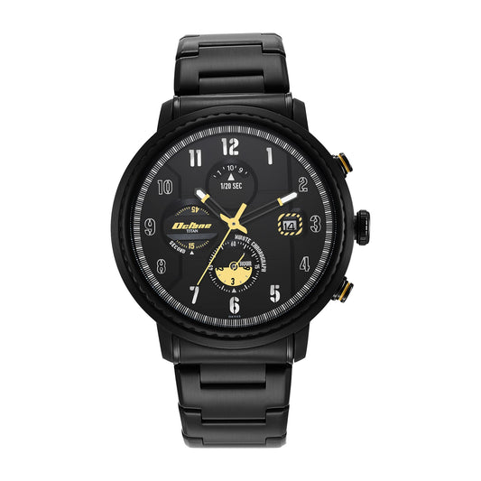 Titan Octane Aerobatics Black Dial Chronograph Stainless Steel Strap Watch for M