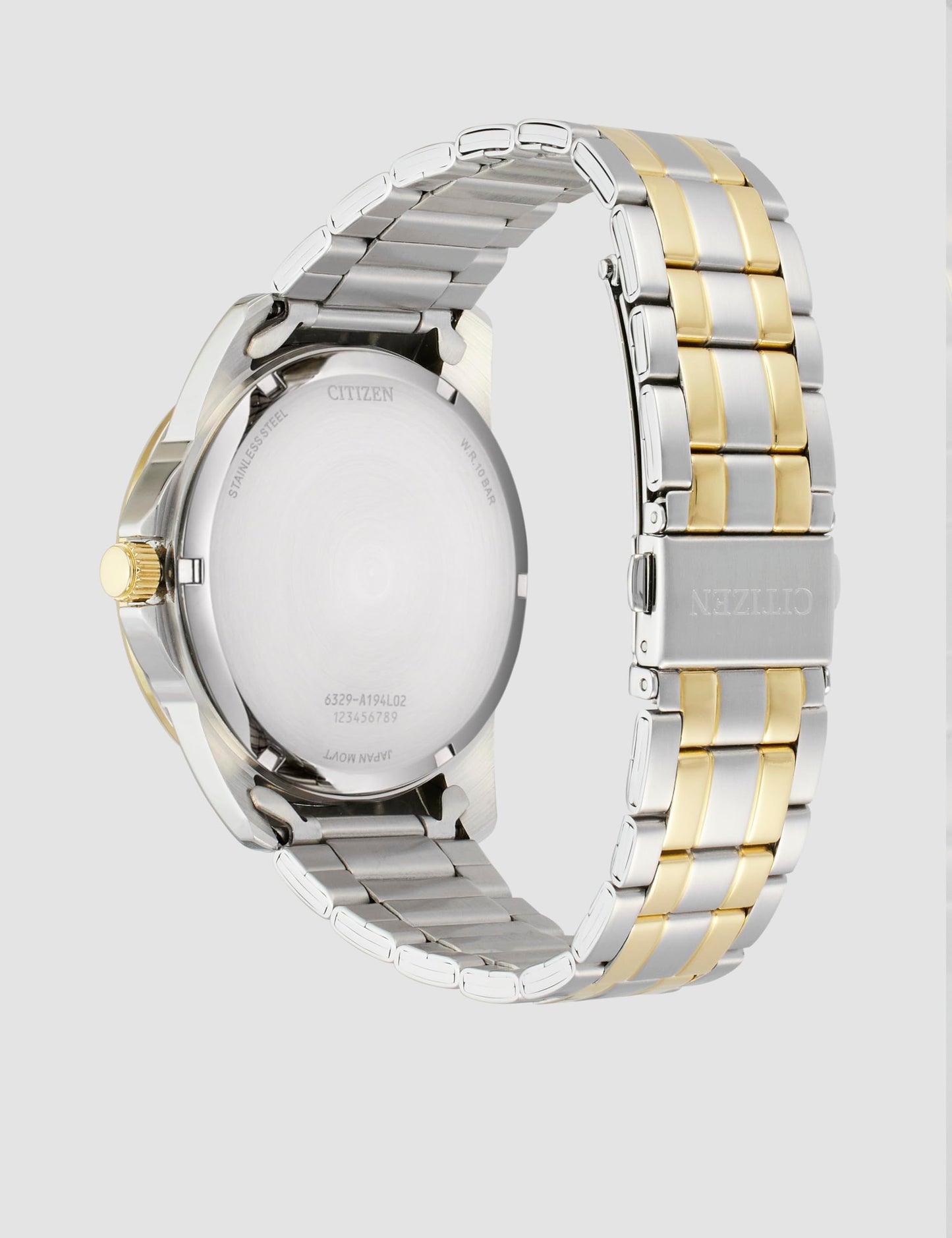Citizen Stainless Steel Analog Quartz Multifuction Men's Black Dial Watch - AG8348-56X, Band Color-Two-Tone