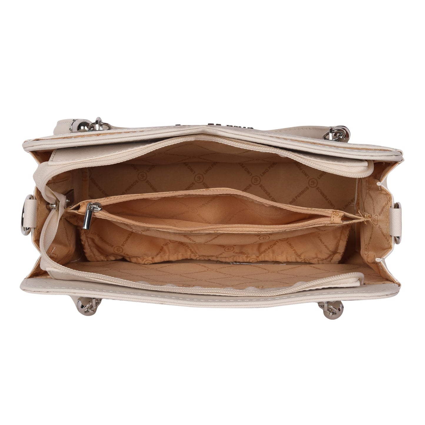 Lino Perros Women White Leatherette Satchel
