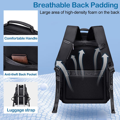 Arctic Hunter Premium Backpack with Shockproof Laptop Compartment 20L Heavy Duty Padded 1680D Polyester Multiple Pockets Smart Organizer Water/Scratch Resistant