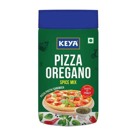 Keya Italian Pizza Oregano | Pizza Oregano Spice Mix | Healthy Italian Seasoning | Multipurpose Seasoning| 100% Natural | Vegan | Zero Preservatives, Artifical Colours & Flavours |No MSG | Marinade Mix, Dip Mix, Sprinkler |Perfect for Pizza, Pasta, Garlic