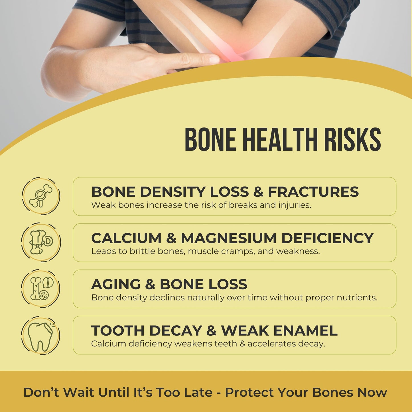 ANUPURAK Bone Density & Strength Calcium Supplement | D3 & K2 MK-7, Magnesium Glycinate, Zinc, Boron, B12 & Essential B Vitamins + 10B Probiotics | Joint, Muscle & Bone Support | 120 Veg Tablets