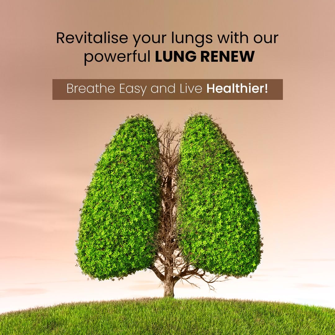 CUREFOREVER Lung Renew Lungs Detox Tablets | Natural Cleanse for Pollution, Smoking & Respiratory Health with Echinacea, Ginger, Zinc, Herbal Cleanse Blend, Antioxidant Support for Men & Women – 60 Tablets
