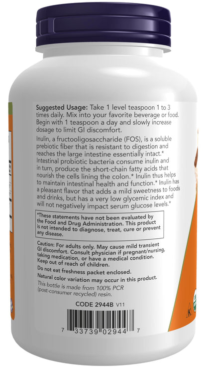 Now Foods Organic Inulin Pure Powder - 227 g- image 7
