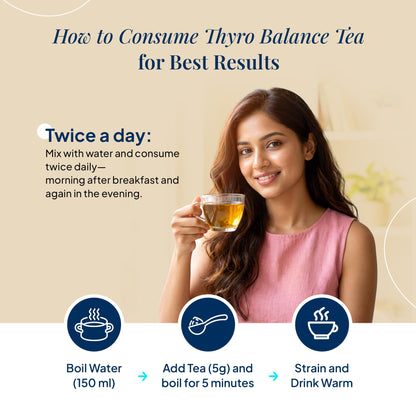 Maadico ThyroBalance Tea 200 Gms | Ayurvedic Herbal Blend for Thyroid & Metabolic Wellness Support | Supports Thyroid Health | No Added Sugar, Artificial Flavours & Preservatives