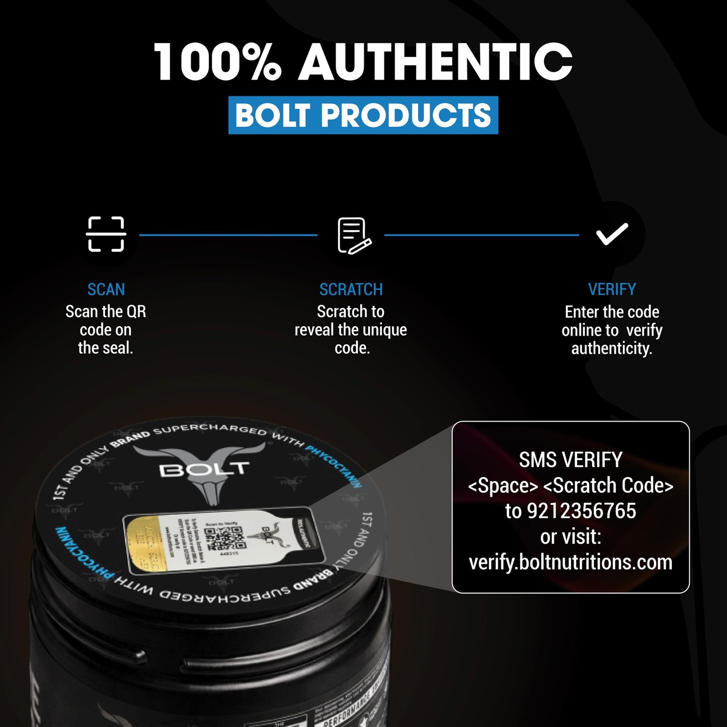 Bolt Micronised Creatine Monohydrate 3000 Powder|With Phycocyanine|Boosts Athletic Performance|Provides Energy Support For Heavy Workout|Formulated In Usa| 250 grams (0.55Lb),83 Serving|Unflavored
