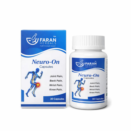 Neuro-On Capsules by Faran Herbals | Ayurvedic Joint Pain Relief | Herbal Back, Knee & Shoulder Pain Support | Natural Anti-Inflammatory Supplement for Arthritis | 30 Capsules