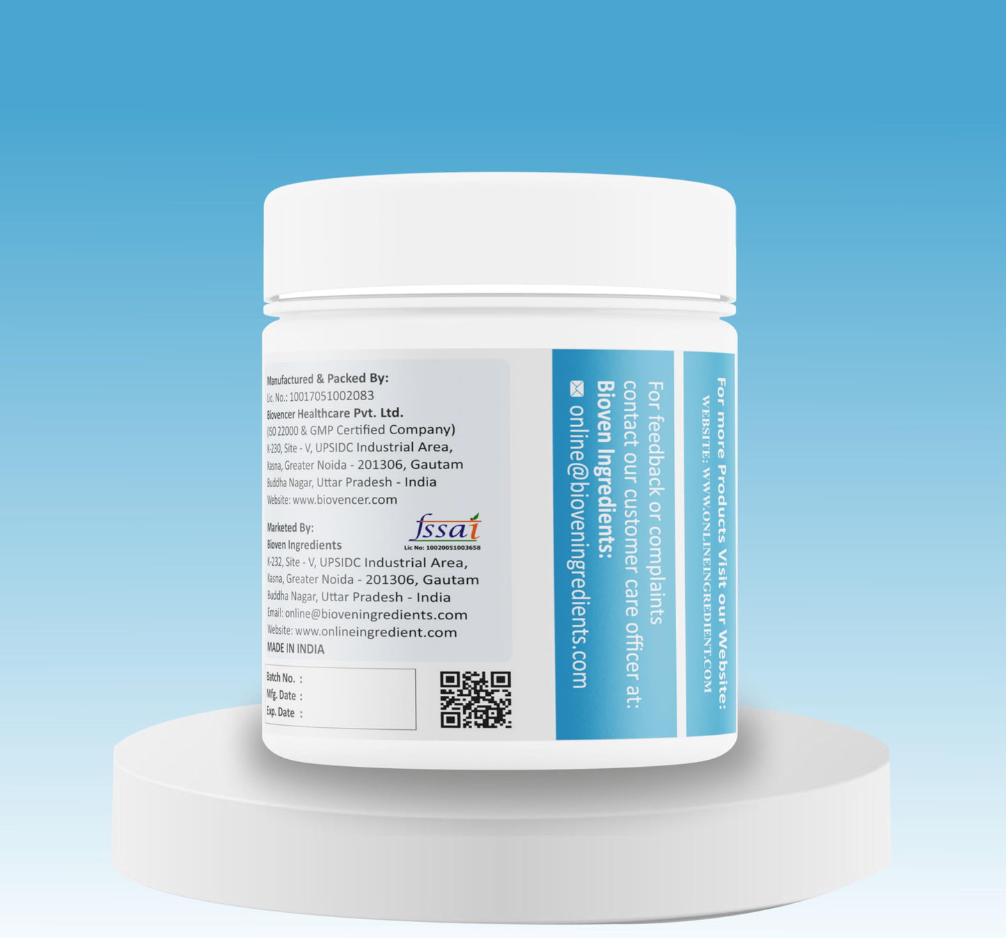 Bioven Ingredients Inulin Powder (Gram, 125)