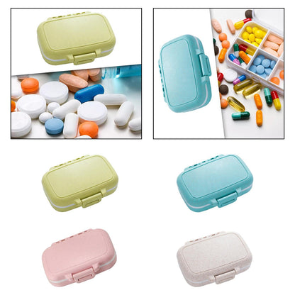 SECRET DESIRE 4xPill's Box Mini Portable Pills Organizer Case for Fish Oil Supplements Daily Green|Health Care|Pill Boxes, Pill Cases