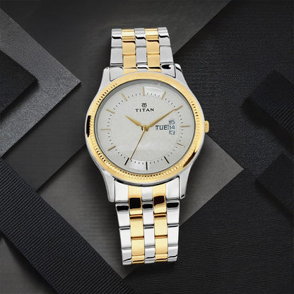 Titan Gents Karishma Analog Silver Dial Men's Watch-NN1824BM01/NP1824BM01