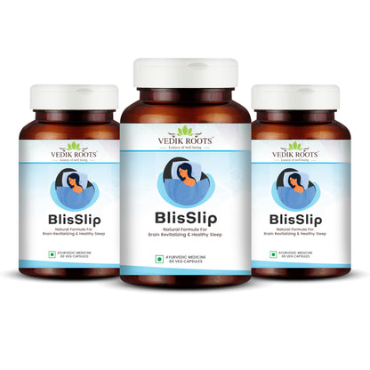 Vedikroots BlisSlip | Promotes Restful Sleep | Natural Sleep Support Supplement