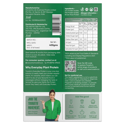 TruNativ Everyday Plant Protein| 13.5g Protein| Soy, Pea & Brown Rice P- image 9