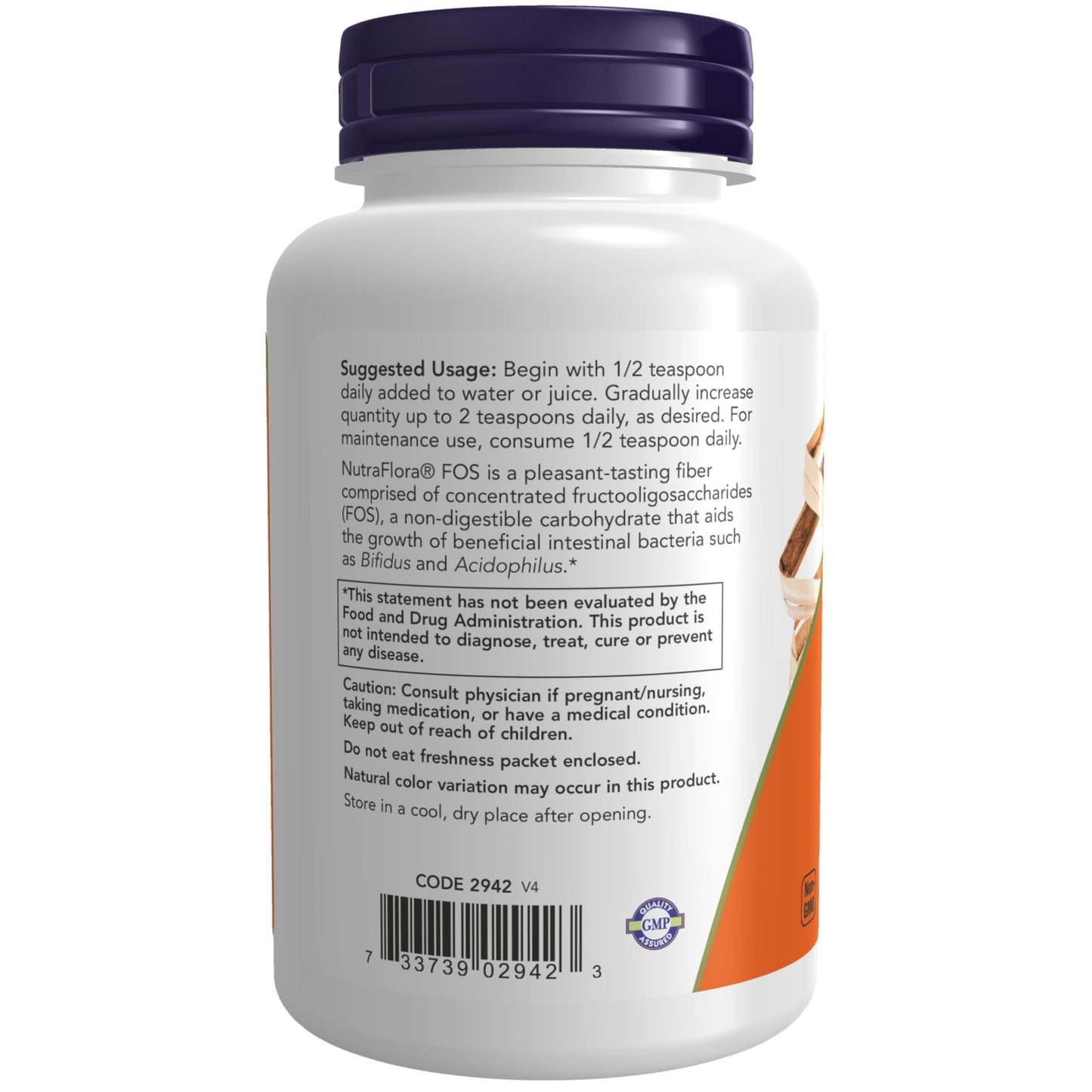 Now Foods, NutraFlora FOS, Pure Powder, 4 oz (113 g)