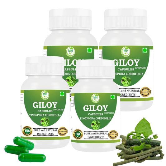 Morsan healthcare | Giloy Capsules 500mg – 60 Count | 4 Pack | Vegetarian | Plant-Based | Herbal Supplement | No Artificial Additives | Gluten Free | organic |
