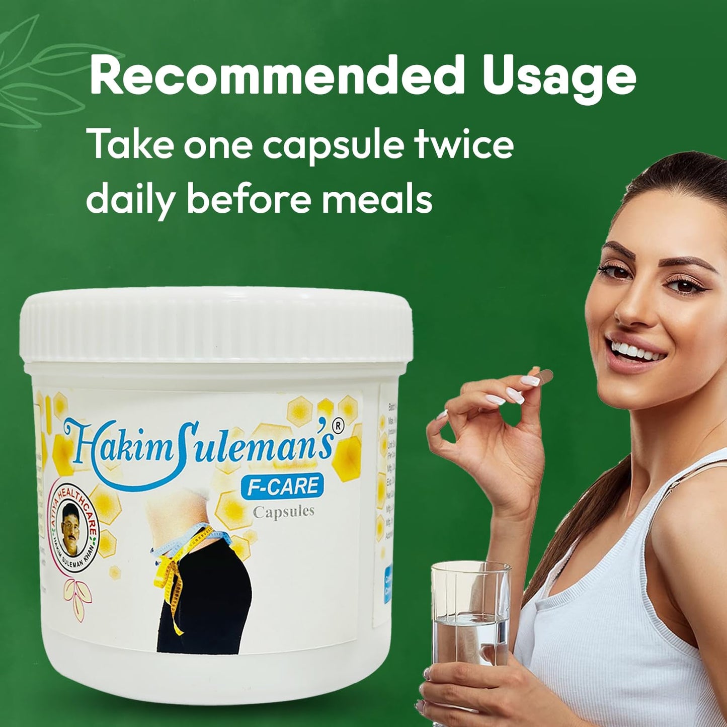 Hakim Suleman's Ayurvedic F Care Capsule for Weight Management, Metabolic Support & Overall Health - 45 Capsule Each (Pack of 4)