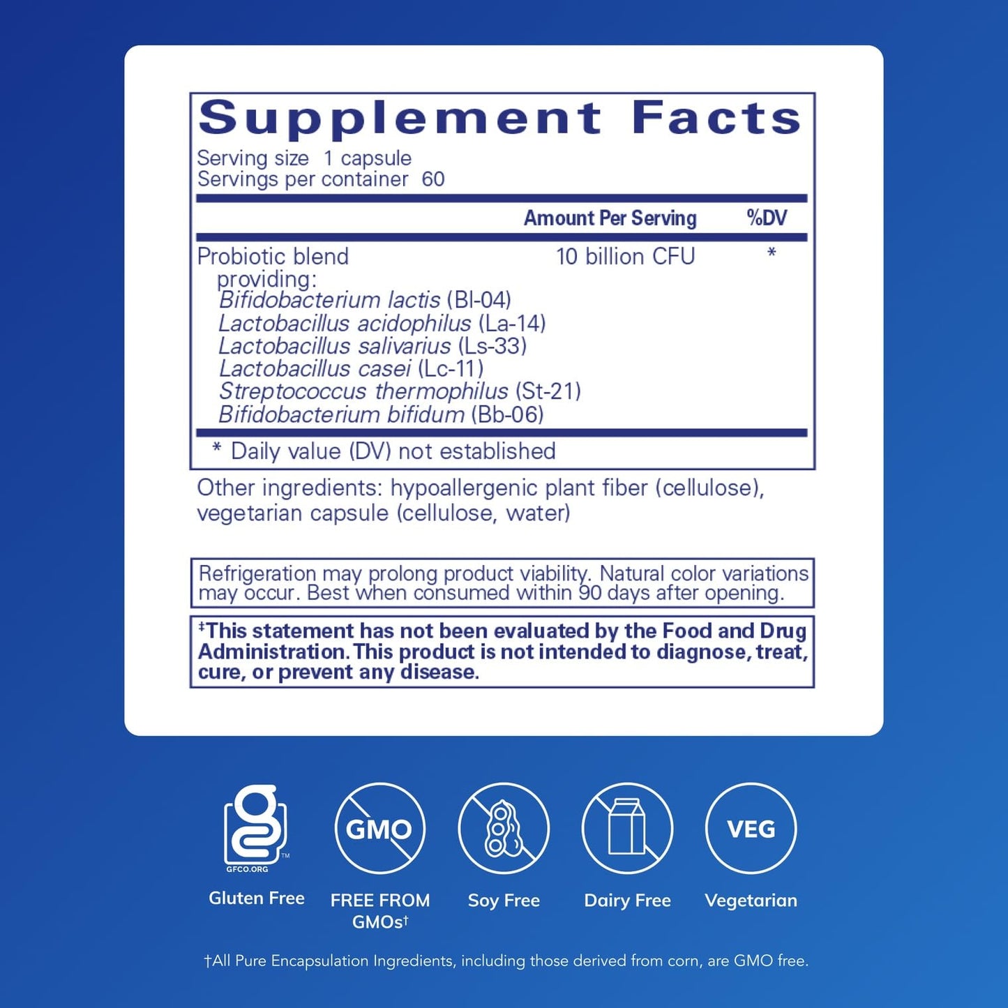 Pure Encapsulations - Probiotic G.I. - Probiotic Blend to Support Healthy Immune Function Within the Gastro Intestinal Tract* - 60 Capsules