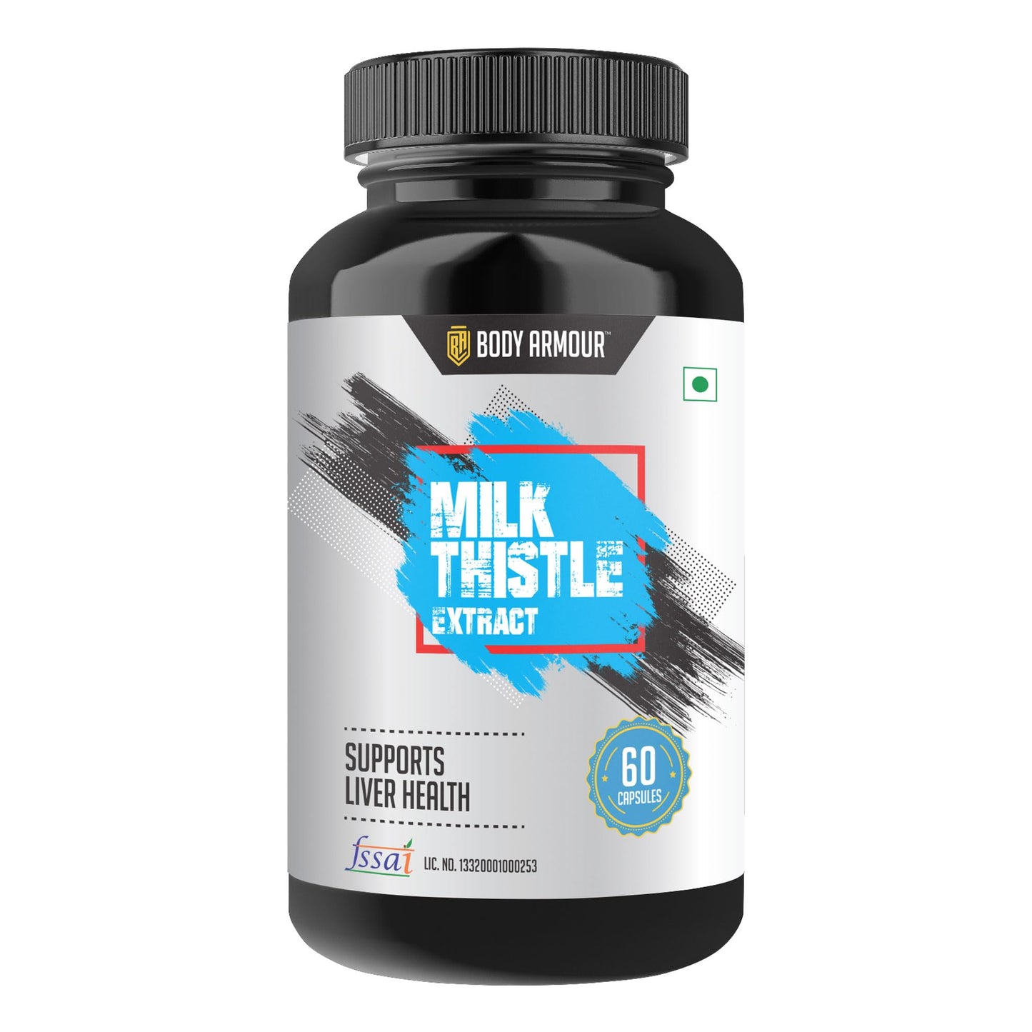 Wellbe Nutrition Body Armour Milk Thistle (60 capsule) Extract for Liver Support | Liver Detox & Liver Refresher Capsule