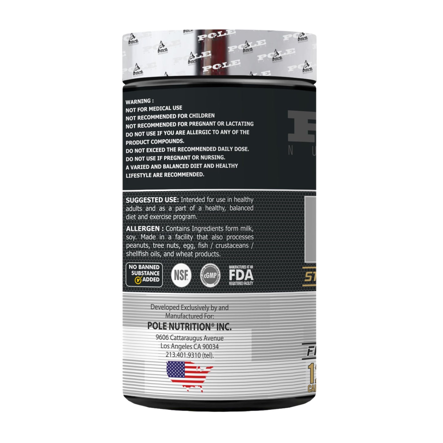 Pole Nutrition HMB Strength And Performance - Pure Beta-Hydroxy for Heart Health Support | 120 Capsules, Essential for Strength and Performance