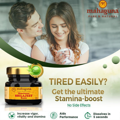 Mahaguna Shilajit Gold Resin - 20g | Helps in boosting Stamina | 100% Ayurvedic