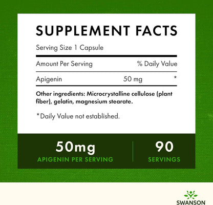 Swanson Ultra Apigenin Capsule (50 mg) -90 Capsules