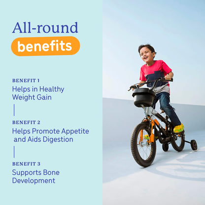 Gritzo SuperMilk Weight+ (2-6y Boy & Girl), 4g Protein Powder (Double Chocolate, 400g) | Zero Refined Sugar, 20 Vitamins & Minerals