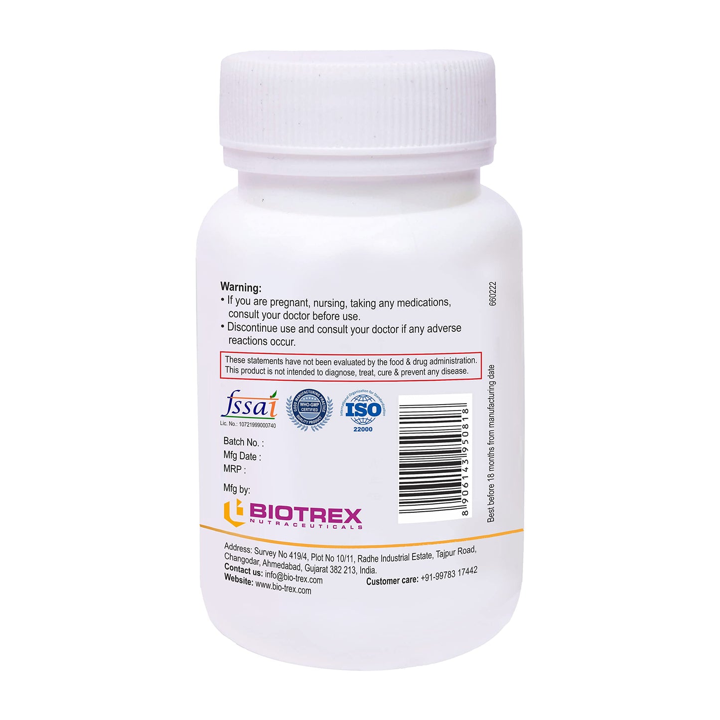 Biotrex Nutraceuticals Thiamin (Vitamin B1) - 60 Veg Capsules